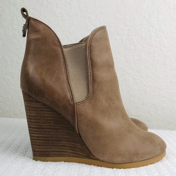 Coach Tan Wedge Ankle Boots - Picture 3 of 12